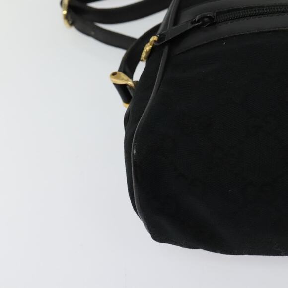 GUCCI GG Canvas Web Sherry Line Shoulder Bag Black Gold 37 0124071 - Picture 10 of 16